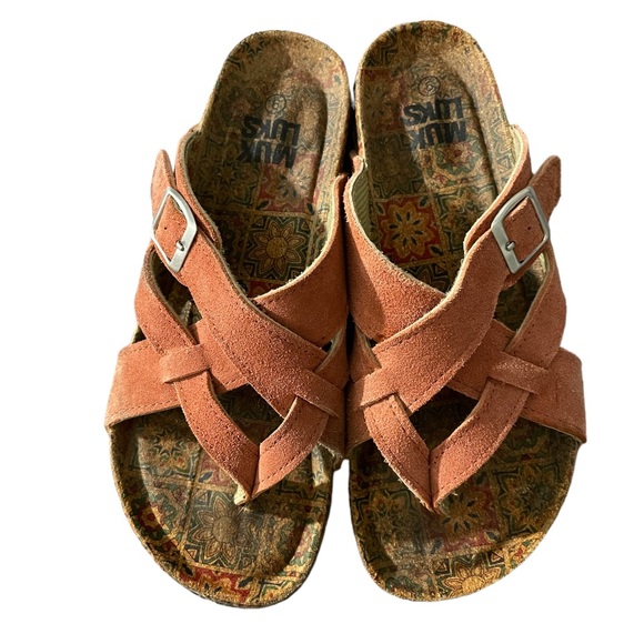 MUK LUKS Women's Shayna Terra Turf Sandals-Camellia Size 9 - Picture 2 of 7